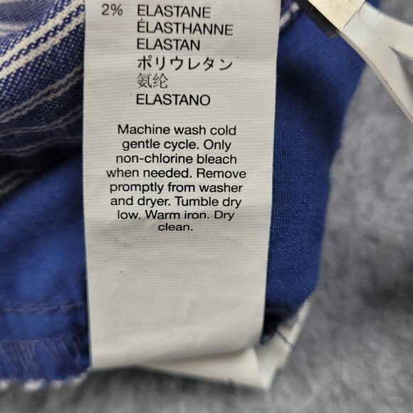 Khakis by Gap Shorts Womens Size 12 The 4" Short Blue Stripe 32" Waist - Picture 5 of 9